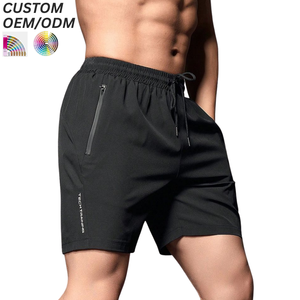 Shorts de bain décontractés en coton pour hommes, couleur unie, séchage rapide, imperméables, respirants, taille élastique, logo personnalisé, OEM ODM, fourniture de marque - Product Image 5