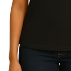 Camiseta Negra para Mujer con Diseño de Letras Cursivas Brillantes, Ropa Casual para el Día a Día, Estilo Urbano, Cómoda y a la Moda - Product Image 5