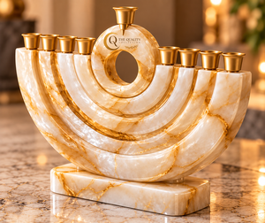 Modern Blue Menorah <b>Hanukkah</b> Candle Holder Home <b>Decoration</b> Jewish Festivals Holiday All Seasons Resin UV Printing Handmade - Product Image 1