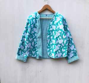 Chaleco de algodón acolchado estilo hippie bohemio con 4 botones, chaleco sin mangas de algodón, chaleco con estampado floral para mujer. - Product Image 2