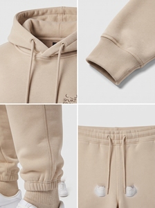 Conjunto Deportivo Personalizado para Hombre, 100% Algodón, Sudadera con Capucha y Pantalones Jogger, Ropa Deportiva Urbana de Dos Piezas - Product Image 5