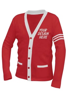 Add Your Custom High-quality V-neck <b>Sweaters</b> for sorority/Fraternity/ Schools/Colleges/Universities Logos Knitted <b>Cardigans</b> - Product Image 4