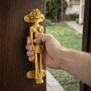 Poignée de meuble décorative en laiton sculpté à la main, style tribal, vintage, pour tiroir, commode, porte - Vente en gros - Product Image 4