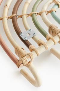 Meilleures ventes : Crochets muraux arc-en-ciel en rotin naturel écologique, organisateur mural pour chambre d'enfant, décoration bohème faite à la main, vente en gros - Product Image 3