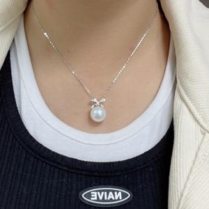 <b>Butterfly</b> Knot 10-13mm Freshwater Edison Pearl Pendant S925 Pure <b>Silver</b> <b>Necklace</b> Strong Light Extremely Flawless Pearl <b>Necklace</b> - Product Image 4