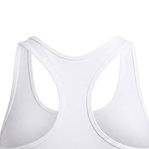 Latest Style Urban Streetwear 4-Way Stretch <b>White</b> Color Fitness Workout <b>Crop</b> <b>Tops</b> Sports Bra Beach Running Sexy Fit Seamless Bra - Product Image 5