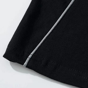 Camiseta Oversize de Punto para Hombre con Ribete Reflectante, Transpirable, de Secado Rápido, Estilo Urbano, Logotipo Personalizado, Venta al por Mayor - Product Image 4