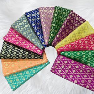 Saris de mariage et sacs en tissu brocart jacquard de luxe, écologiques, imprimés, résistants aux taches, de poids moyen, en mélange de soie - Product Image 1