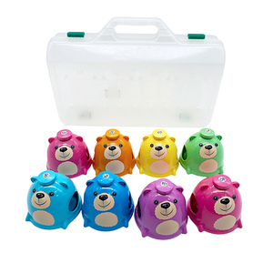 Rainbow Bear Push-<b>Activated</b> Bells – 8-Note <b>Table</b> Bells with Vibrant Colors, Percussion Kids Instrument for Sensory Play, Orff In - Product Image 3