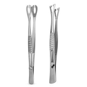 Pinzas de Acero Inoxidable de 5.7 Pulgadas, Tipo Forester y Pennington, con Bloqueo y Ranura de 3 mm para Perforaciones Corporales Profesionales - Product Image 1