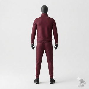 Conjunto Deportivo para Hombre con Cremallera, Chaqueta de Manga Larga Elástica y Pantalones a Juego, Ropa Deportiva Cómoda para Alto Rendimiento Atlético - Product Image 2