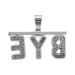 Trap Letter Pendant Necklace <b>Iced</b> <b>Out</b> Moissanite Diamond Hip Hop <b>Chain</b> Luxury Bling Jewelry Gift - Product Image 2