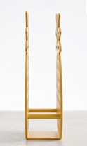 High Quality Metal Wave Lightweight Durable Wood Napkin Holder Perforated Design Easy Movable Metal <b>Tissue</b> Stand for <b>Weddings</b> - Product Image 3