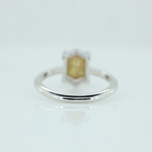 <b>Labradorite</b> Blue Flashy Fire Hexagon Stone Minimalist Gold Plated 925 Sterling Silver <b>Ring</b> for Women's Anniversary Birthday Gift - Product Image 5