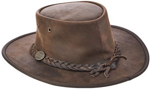 Sombrero Vaquero de Cuero Genuino, Estilo Vintage, Ala Ancha, para Hombre y Mujer - Product Image 6