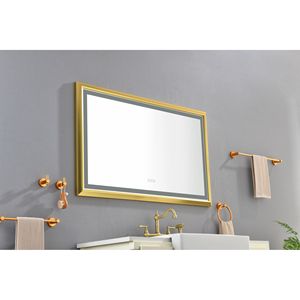 48 In. W X 30 In. H rettangolare LED bagno specchio Vanity sovradimensionato Anti-appannamento a parete dimmerabile 30 In. W X 30 specchio di vanità - Product Image 5