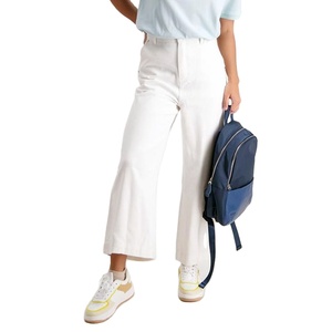 Pantalon cargo évasé et ample en coton respirant et doux pour femme – Vente en gros - Product Image 4