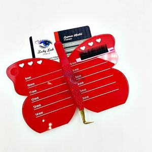 Bandeja de pestañas acrílica roja de mariposa personalizable BLT, etiqueta privada cuadrada, herramientas de extensión de pestañas al por mayor, diferentes cajas personalizadas - Product Image 6