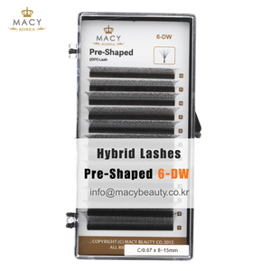 Pestañas Híbridas Preformadas 6-DW DIY Lash MACY BEAUTY KOREA Extensiones de Pestañas Premium al por Mayor Pestañas Personalizadas Marca Privada - Product Image 1
