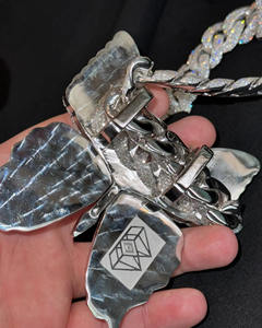 LL Custom Fine Jewelry <b>BUTTERFLY</b> Pendant VVS Iced Out VVS Moissanite Pendant Hip Hop Style Fine Pendants & <b>Charms</b> For Women - Product Image 5