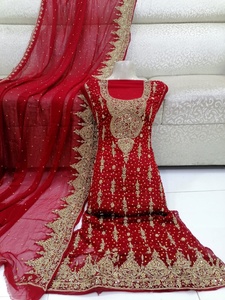 2022 diseñador pakistaní verano gasa mano trabajo Salwar Kameez colección de bodas traje para ocasiones especiales - Product Image 6