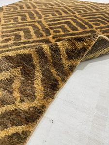 Alfombra de Yute Anudada a Mano, Alfombra Boho Geométrica de Fibra Natural Hecha a Mano, Alfombra Ecológica para Sala de Estar y Dormitorio - Product Image 1