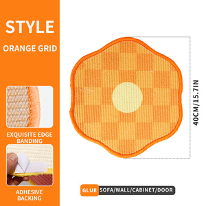 Griffoir mural pour chat Orange Garden, griffoir en sisal, jouet à griffer pour chat d'intérieur, griffoir adhésif pour chat - Product Image 5