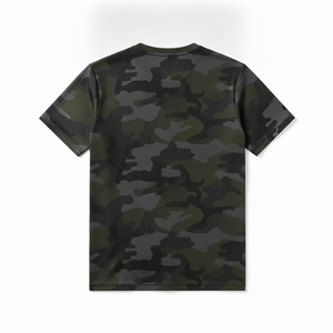 เสื้อยืดออกกำลังกายผู้ชายแบบแห้งเร็ว ระบายอากาศได้ดี เหมาะสำหรับฟิตเนส วิ่ง และเล่นกีฬา รับผลิตจำนวนมากตามแบบ OEM - Product Image 3