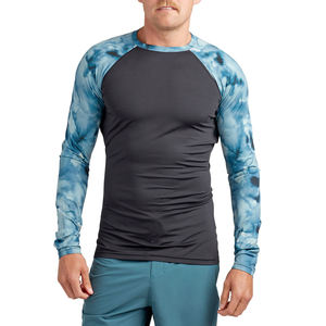Top Selling Men Rash Guard Full Sleeve Compression Shirt High Quality Sublimation <b>Printed</b> Breathable Spandex Polyester <b>Surfing</b> - Product Image 1