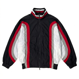 Calorie Sportswear Unisex Custom Quarter-Zip Embroidered Velour Windbreaker Set Regular Fit Reflective <b>Strip</b> Windproof - Product Image 2