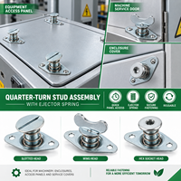 Custom Self Ejecting Quarter Turn Stud Assembly Spring Loaded Quick Access Panel Fastener OEM