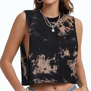 Tops courts pour femmes de qualité supérieure, à côtés ouverts, sans manches, pour la musculation - Product Image 1