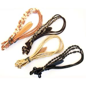 Riendas Romel de Cuero Trenzado Crudo para Caballos Western, Riendas Romal de Cuero Duradero, Suministro Ecuestre al por Mayor, Marca SIE, 9 Pies, Empaque en Caja - Product Image 1