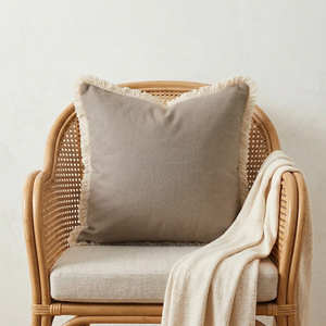 Housse de coussin décorative en terracotta avec franges, coussin d'appoint, décoration bohème, décoration de ferme, décoration intérieure - Product Image 6