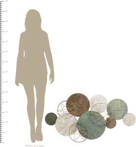 แผ่นโลหะตกแต่งลายทอพร้อมดีเทลผ้าปอกระเจา สไตล์เรียบง่ายแบบชนบท สำหรับตกแต่งผนังหรือโต๊ะ - Product Image 5