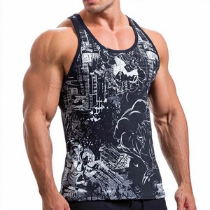 Débardeur Sportif Homme à Imprimé Personnalisé Col Rond Séchage Rapide Tricoté Gilet de Fitness Tenue d'Entraînement d'Été pour la Salle de Sport 2026 - Product Image 1