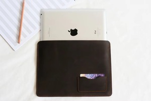 Factory Wholesale Custom Logo Vintage Business Sling Genuine Leather Durable <b>Laptop</b> <b>Sleeve</b> for Men Protective Design LS-0248 - Product Image 5