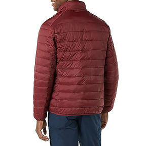 Full Zipper Men's Outdoor Jacket 2025 High Quality Polyester Fabric Solid Red Color Insulated Padding Quilted Puffer Men Jacket - Product Image 6