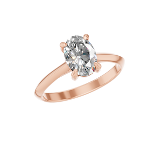 Bague de fiançailles solitaire en diamant de laboratoire ovale certifié IGI 1 carat, or massif 9K plaqué rhodium, cadeau de luxe OEM ODM - Product Image 5