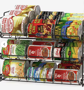 OEM/ODM Vietnam 36 Can Capacity Metal Can Organizer Rack Iron <b>Kitchen</b> <b>Storage</b> Shelf for Pantry Cabinet Countertop Use - Product Image 2