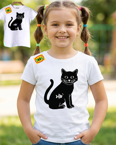 Camisetas Casuales Vintage para Niñas, Cuello Redondo, Tejido Suave, Manga Corta, 100% Algodón, Transpirable, Ecológico, Estampado Animal, Primavera/Verano - Product Image 5