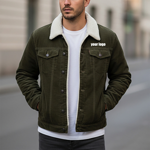 Nouvelle veste en jean épaisse tendance printemps-automne 2025 avec fermeture boutonnée et col en fourrure rabattable, style streetwear - Product Image 4