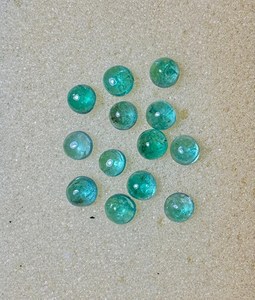 Esmeralda Zambiana Natural, Cabujón Redondo, Color Verde, Piedras Sueltas para Joyería, Anillos, Colgantes, Alta Calidad - Product Image 3