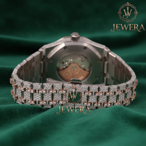 Reloj Mossinate de Acero Inoxidable de Alta Calidad con Diamantes Dorados y Plateados, Resistente al Agua, Elegante y Cómodo para Toda Ocasión - Product Image 3