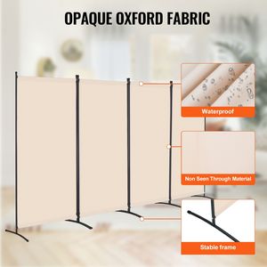 Divisorio Pieghevole a 4 Pannelli - Schermo Portatile per Privacy dal Design Semplice, Separatore Autoportante per Ambienti - Product Image 3