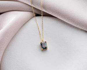 Collar con Colgante de Topacio Místico, Plata de Ley 925, Chapado en Oro de 14K, Corte Brillante, Alta Calidad, Diseño Único, Joyería de Estilo Étnico - Product Image 1