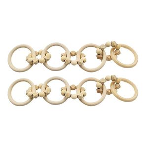 Wooden Ring Bead Decorative Chain Farmhouse Boho <b>Rope</b> Pendant for Bookshelf Coffee Table Bedroom - Product Image 3