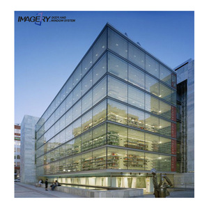 Système de façade unitaire en verre et aluminium, cadre intégré, mur-rideau apparent, capuchon dissimulé, conception de bâtiment, prix - Product Image 5