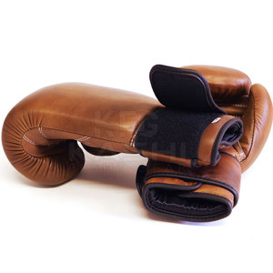 Premium Quality Leather Kick Boxing Gloves Breathable Moisture Wicking Adjustable Wrist <b>Strap</b> Custom Design Options for Fighters - Product Image 3