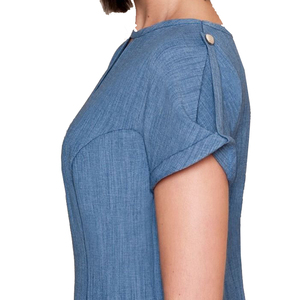 Uniforme de Peluquería Cómodo para Mujer, de Poliéster y Algodón, Túnica Elegante para Salón de Belleza, Camisa con Logotipo Personalizado para Recepcionista o Vendedora - Product Image 4